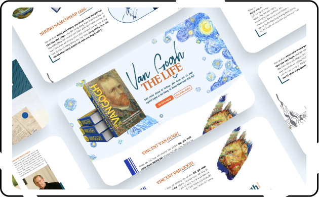 Landing page book: Van Gogh