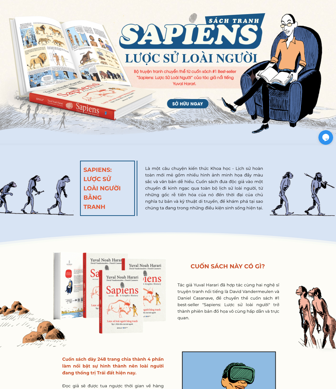 Sapiens book landing page