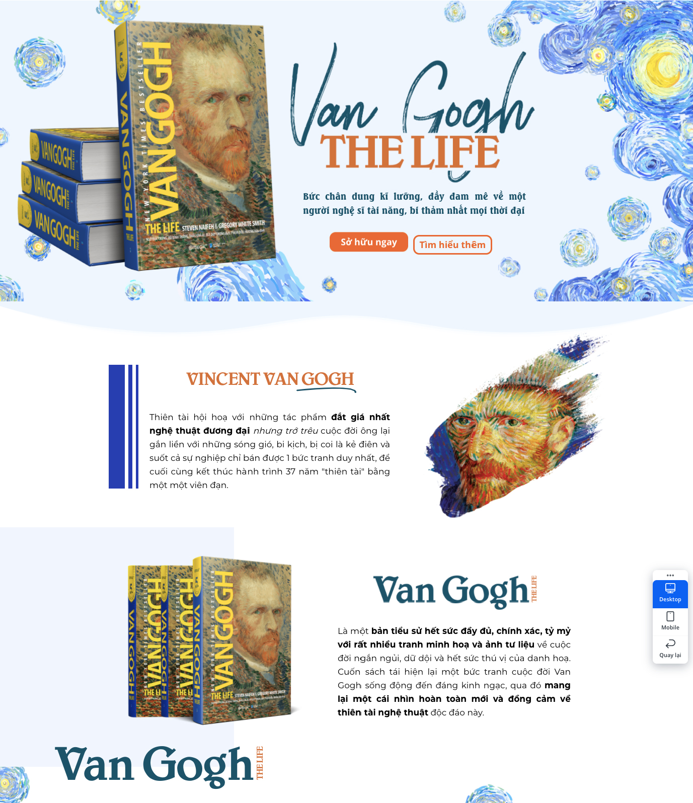 Van Gogh the life book landing page